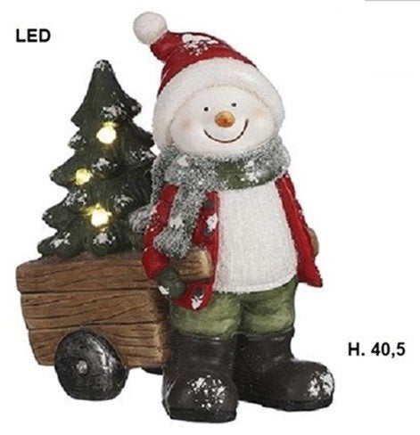 Sneeuwman met kerstboom LED H.40,5, Diversen, Verzenden, Nieuw