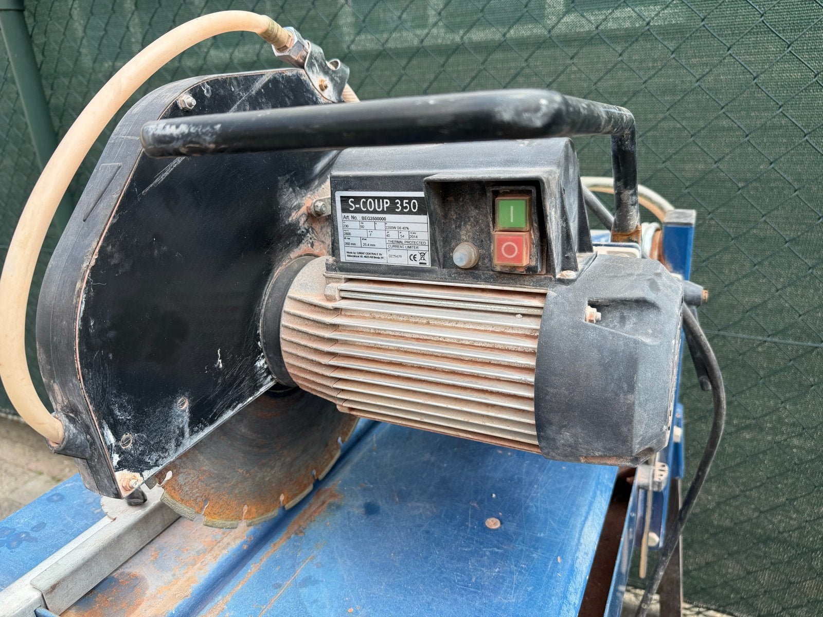 Carat S-Coup 350 Tegelzaagmachine - Krachtig en Betrouwbaar, Ophalen, Gebruikt, 70 mm of meer, Overige typen