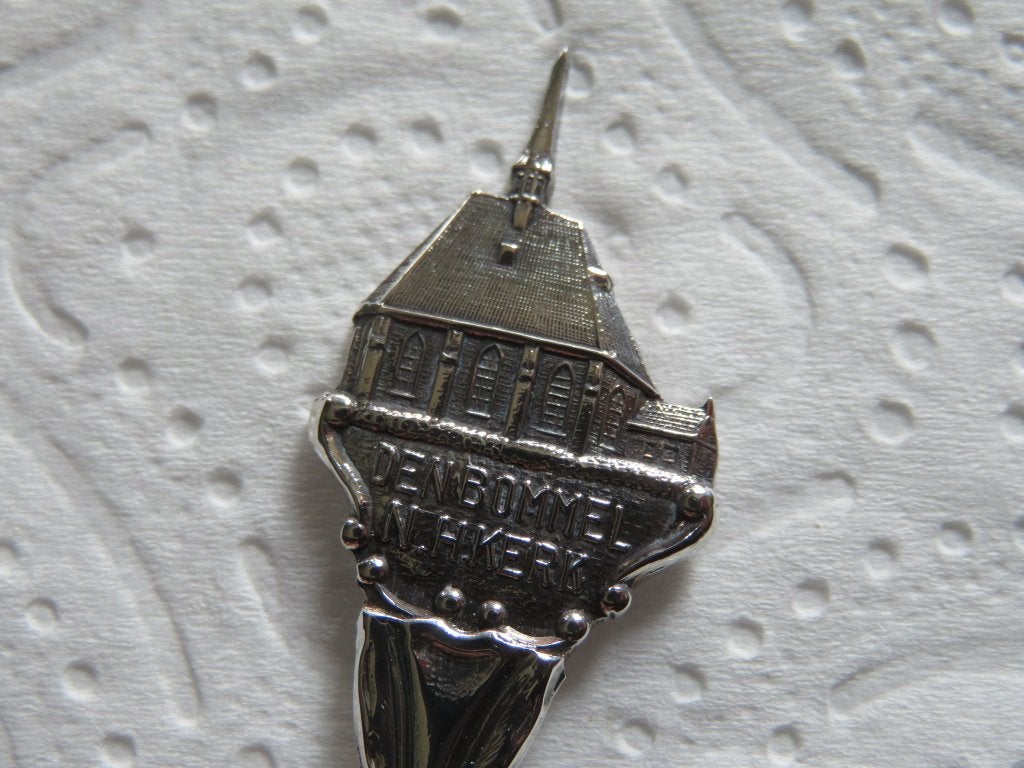 Verzilverd Lepeltje Nederlands Hervormde Kerk te Den Bommel, Overige materialen, Verzenden, Verzilverd, Nieuw