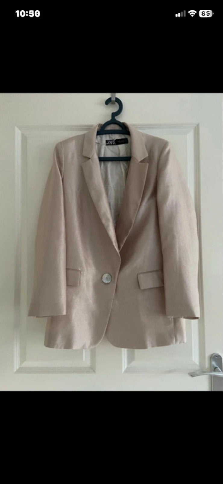 Zara Blazer Beige Maat M, Kleding | Dames, Maat 38/40 (M), Kostuum of Pak, Beige, Ophalen of Verzenden
