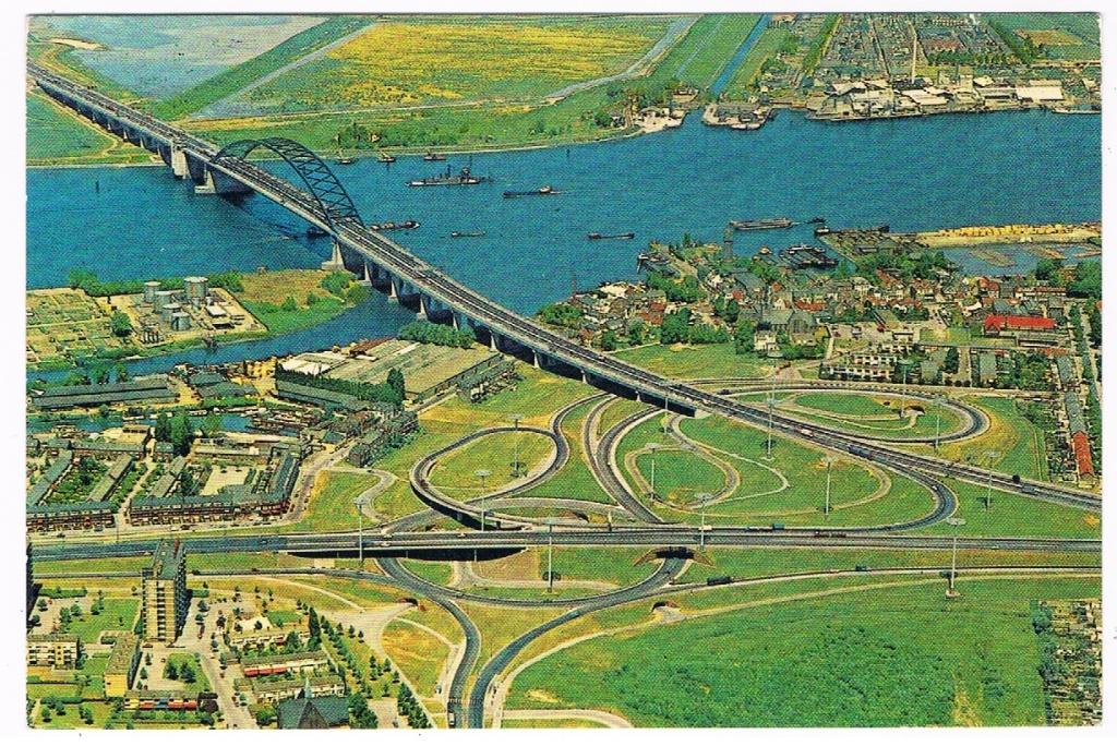 171 / ROTTERDAM : van Brienenoordbrug, Verzenden, 1960 tot 1980, Gelopen, Zuid-Holland