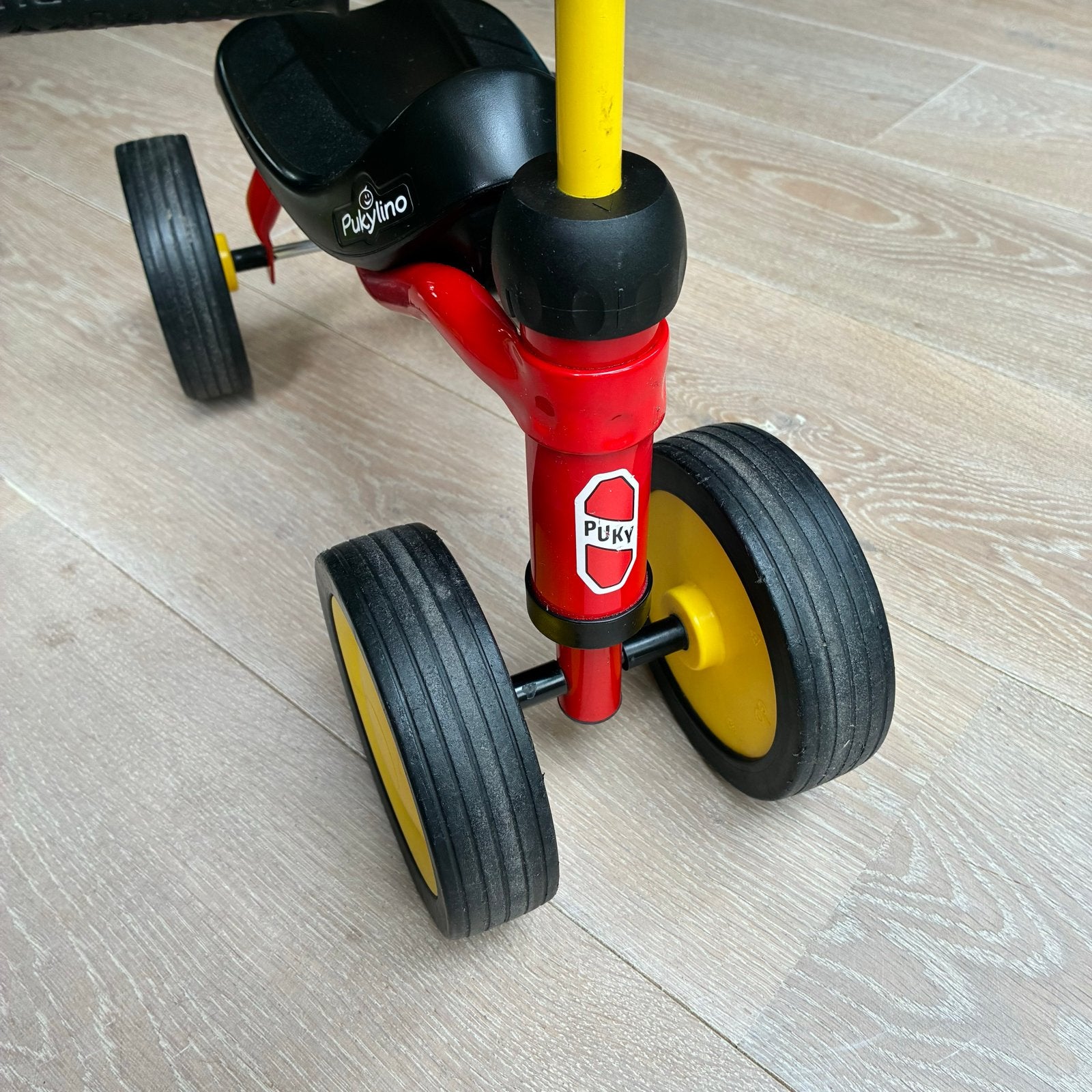Puky Pukylino Loopfiets Rood/Geel - Made in Germany, Ophalen of Verzenden, Gebruikt, Loopfiets