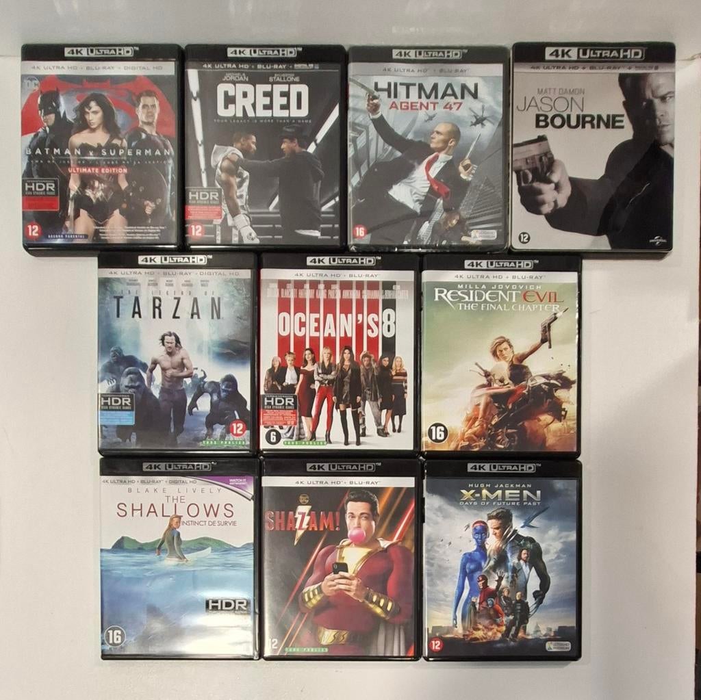 partij 4K UHD blu-rays, Cd's en Dvd's, Ophalen of Verzenden, Zo goed als nieuw, Actie
