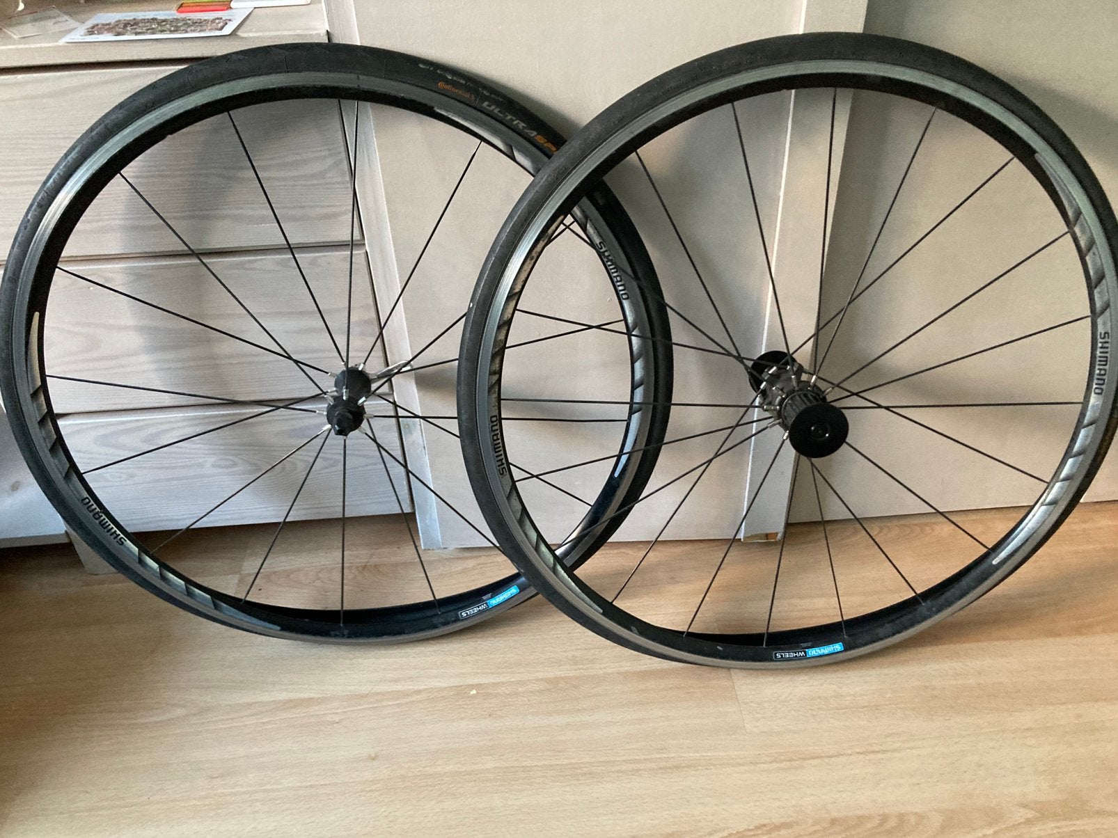 Shimano velg racefiets 622x12c - 20 spaaks aluminium, Gebruikt, Aluminium, Racefiets, Ophalen