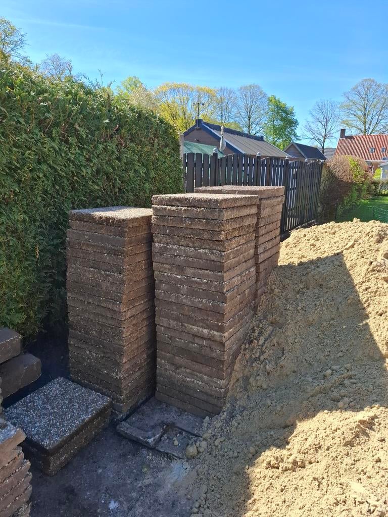Gratis! Grindtegels 50x50, Ophalen of Verzenden, Gebruikt, Rond