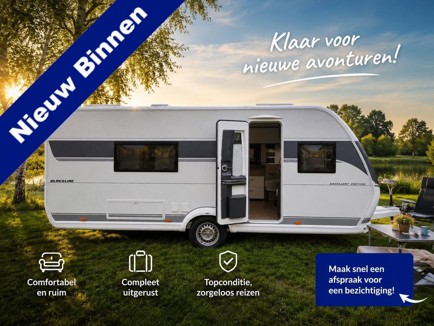 Hobby 540 WLU Excellent Edition Enkele bedden (09-2025) –, Ringverwarming, Hobby, 7 tot 8 meter, Bedrijf