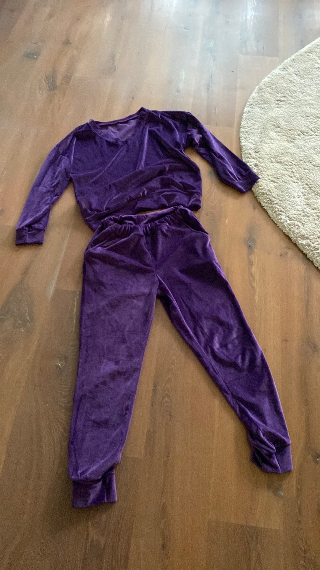Paars huispak, Kleding | Dames, Ophalen of Verzenden, Zo goed als nieuw, Maat 38/40 (M)