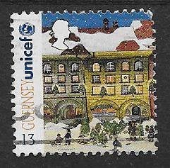 Guernsey 1995  Unicef / Kerst   682, Ophalen of Verzenden, Gestempeld
