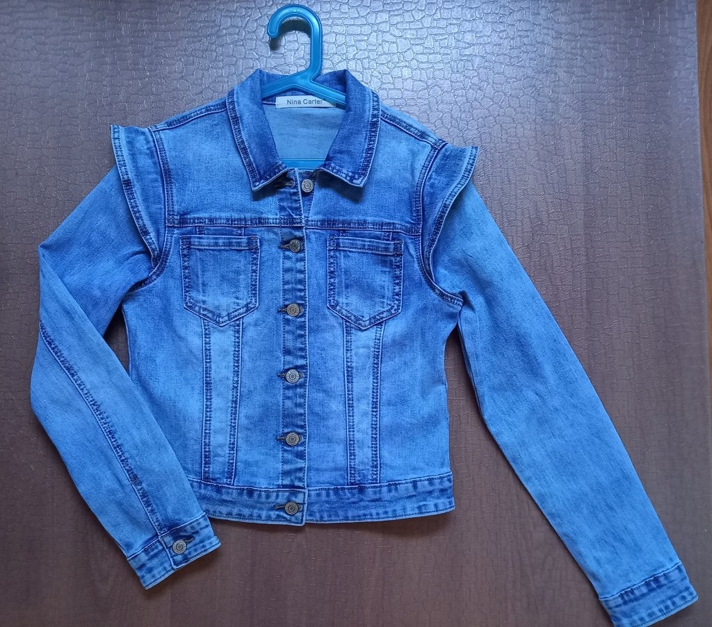 NIEUW!!  Gaaf spijkerjasje van Nina Carter maat M, Kleding | Dames, Maat 38/40 (M), Blauw, Nieuw, Ophalen of Verzenden