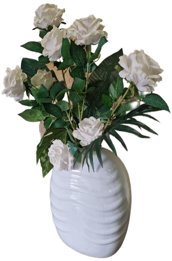 grote retro vaas met bloemen, Verzamelen, Ophalen of Verzenden, Huis en Inrichting