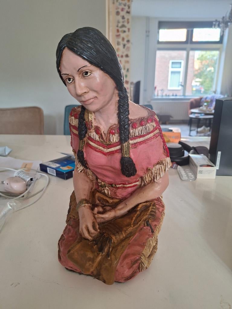 Indianen beeld, Verzamelen, Beelden en Beeldjes, Ophalen of Verzenden, Zo goed als nieuw, Mens