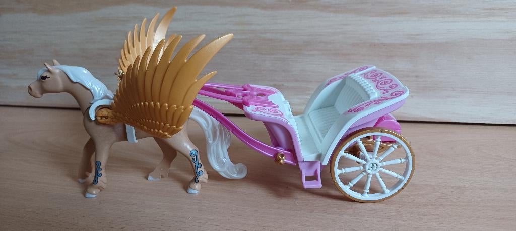 playmobil gevleugeld paard met koets, Ophalen of Verzenden, Gebruikt, Los playmobil