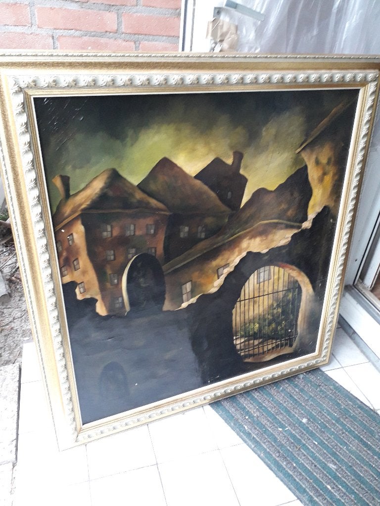 Groot schilderij Dook Everse Stadspoort, Ophalen
