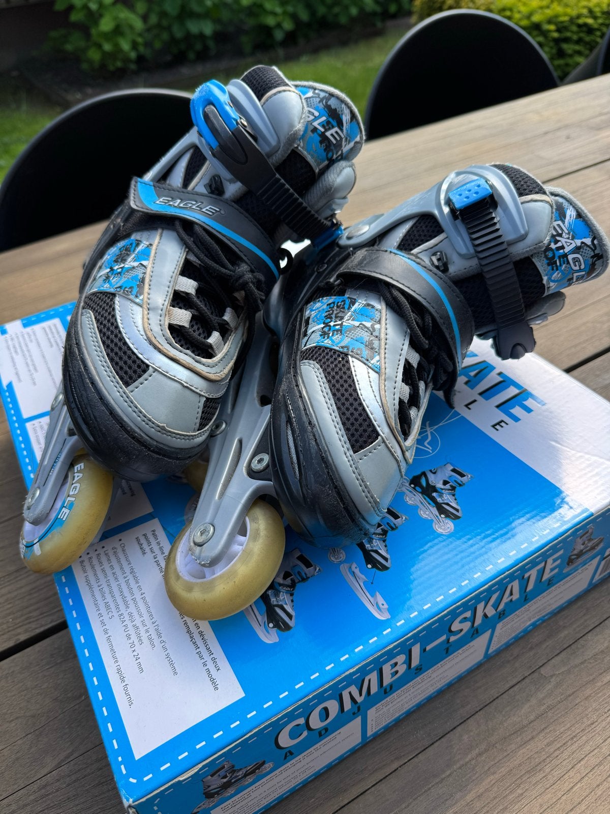 Verstelbare Combi-Skates (Inline & Schaatsen) Maat 38-41, Ophalen of Verzenden, Verstelbaar, Gebruikt, Kinderen