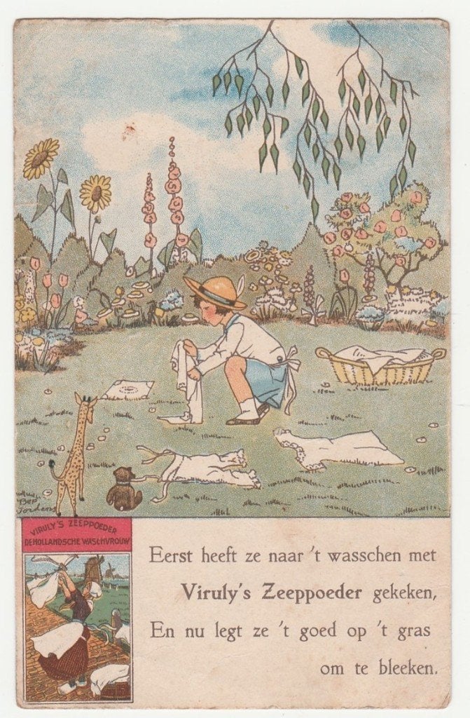 Reclame. Viruly's Zeep. Bep Jordens. Ned. Illustratoren., Verzamelen, Verzenden, Voor 1920, Ongelopen, Overige thema's