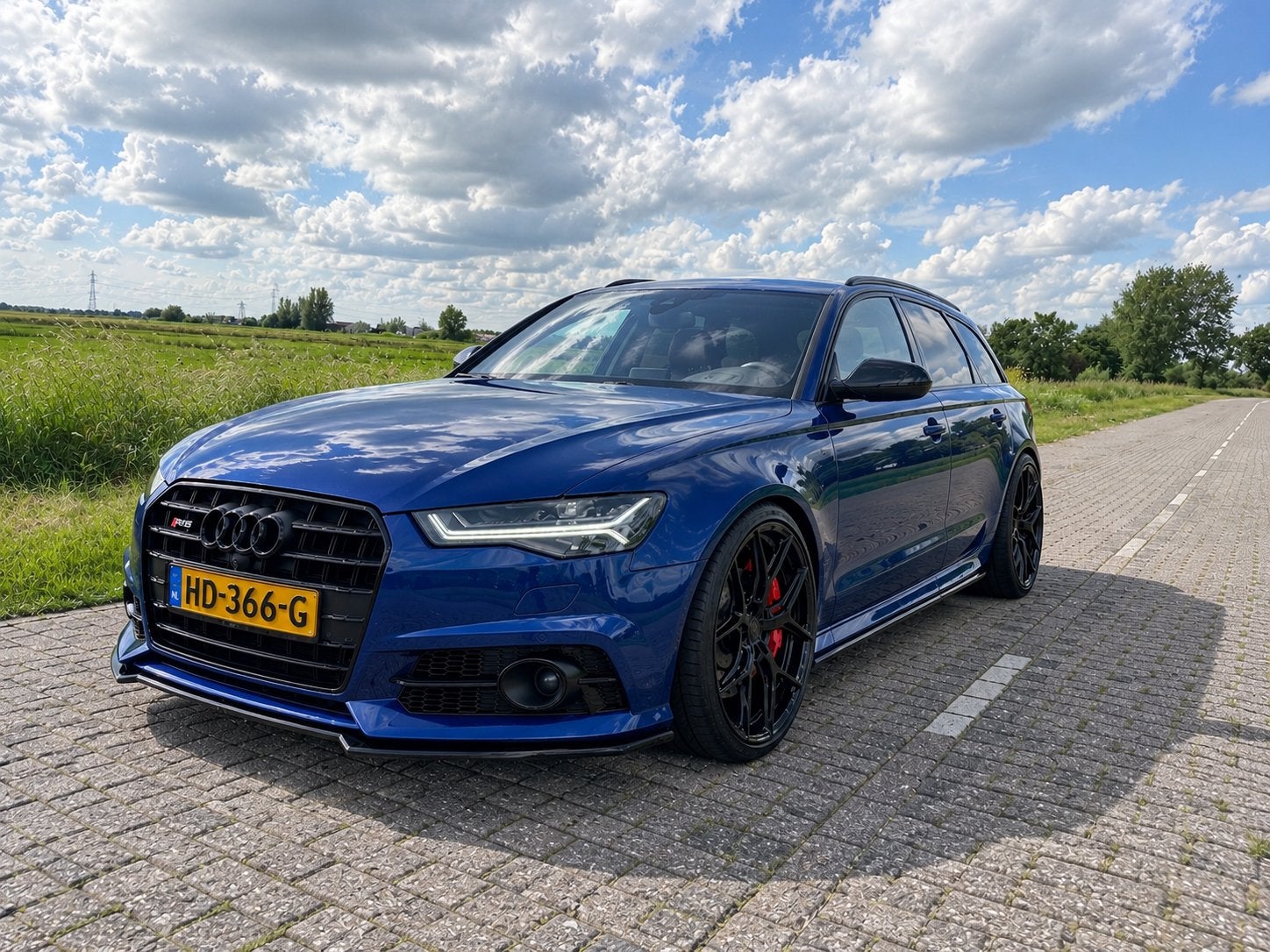 Audi S6 4.0 Avant 360 cam pano standkachel matrix miltek, Auto's, Automaat, 1935 kg, 8 cilinders, Blauw