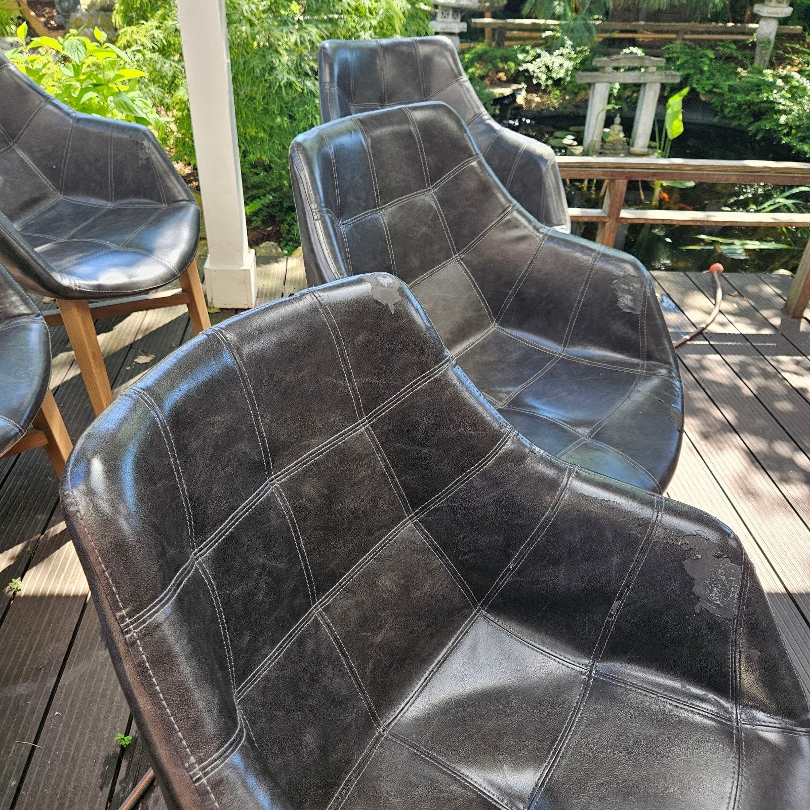 Gratis stoelen, Huis en Inrichting, Stoelen, Ophalen, Gebruikt, Leer