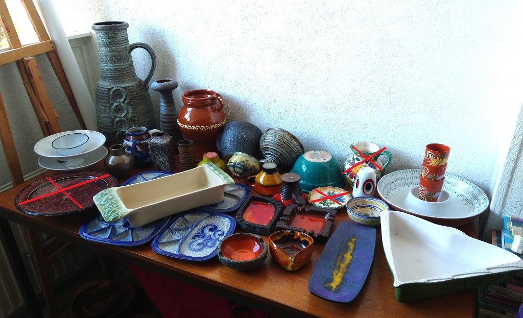 verzameling vintage retro keramiek aardewerk, Antiek en Kunst, Antiek | Keramiek en Aardewerk, Ophalen of Verzenden
