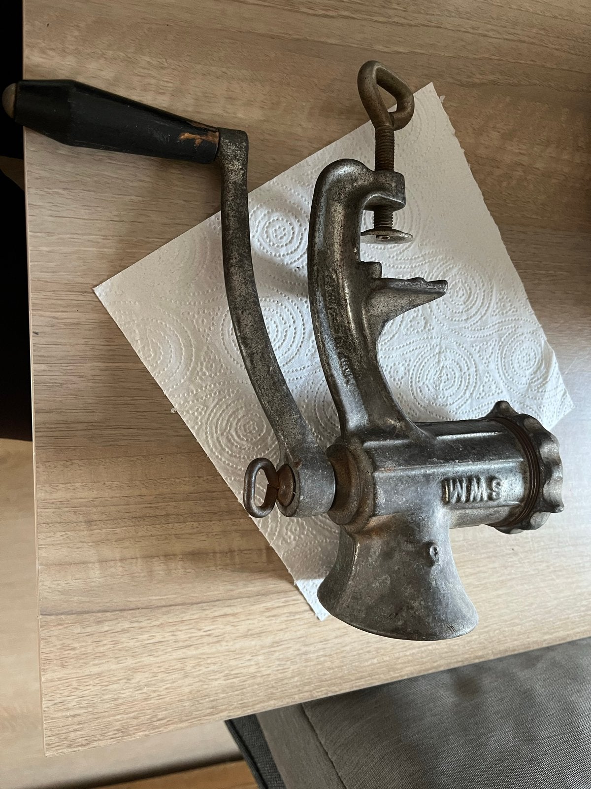Vintage WMS Vleesmolen - Handbediend, Ophalen