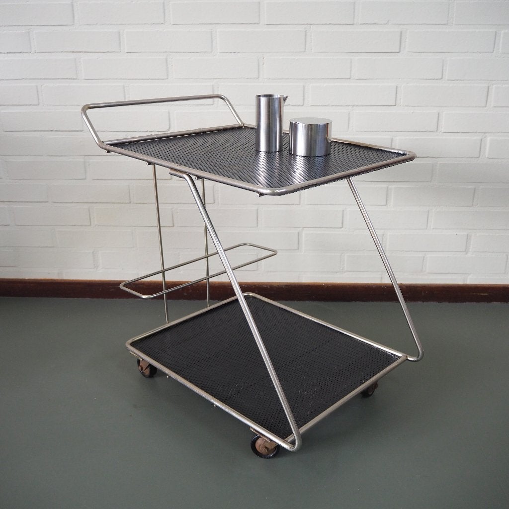 Vintage design Serveerwagen Bijzettafel Pilastro / Mategot, Ophalen of Verzenden, Zo goed als nieuw, X, X