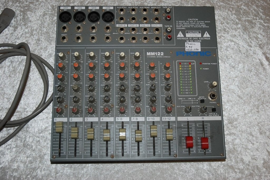 Phonic Mengpaneel 12 kanalen MM122  <26261880>, Gebruikt, ., Drums of Percussie, Ophalen of Verzenden