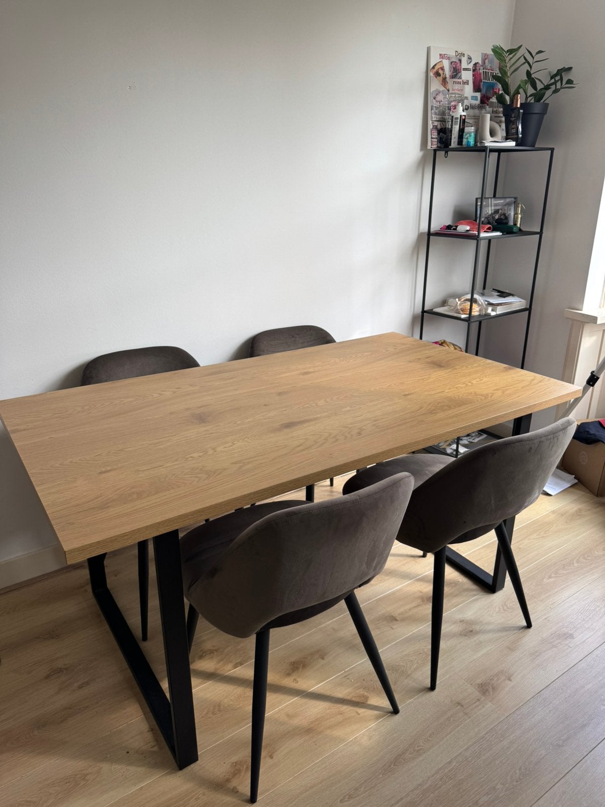 Tafel en stoelen, Ophalen, 100 tot 150 cm, 50 tot 100 cm, Zo goed als nieuw