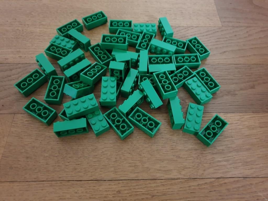 Partij N240=50x Nieuwe dikke Lego stenen 2x4 Groen