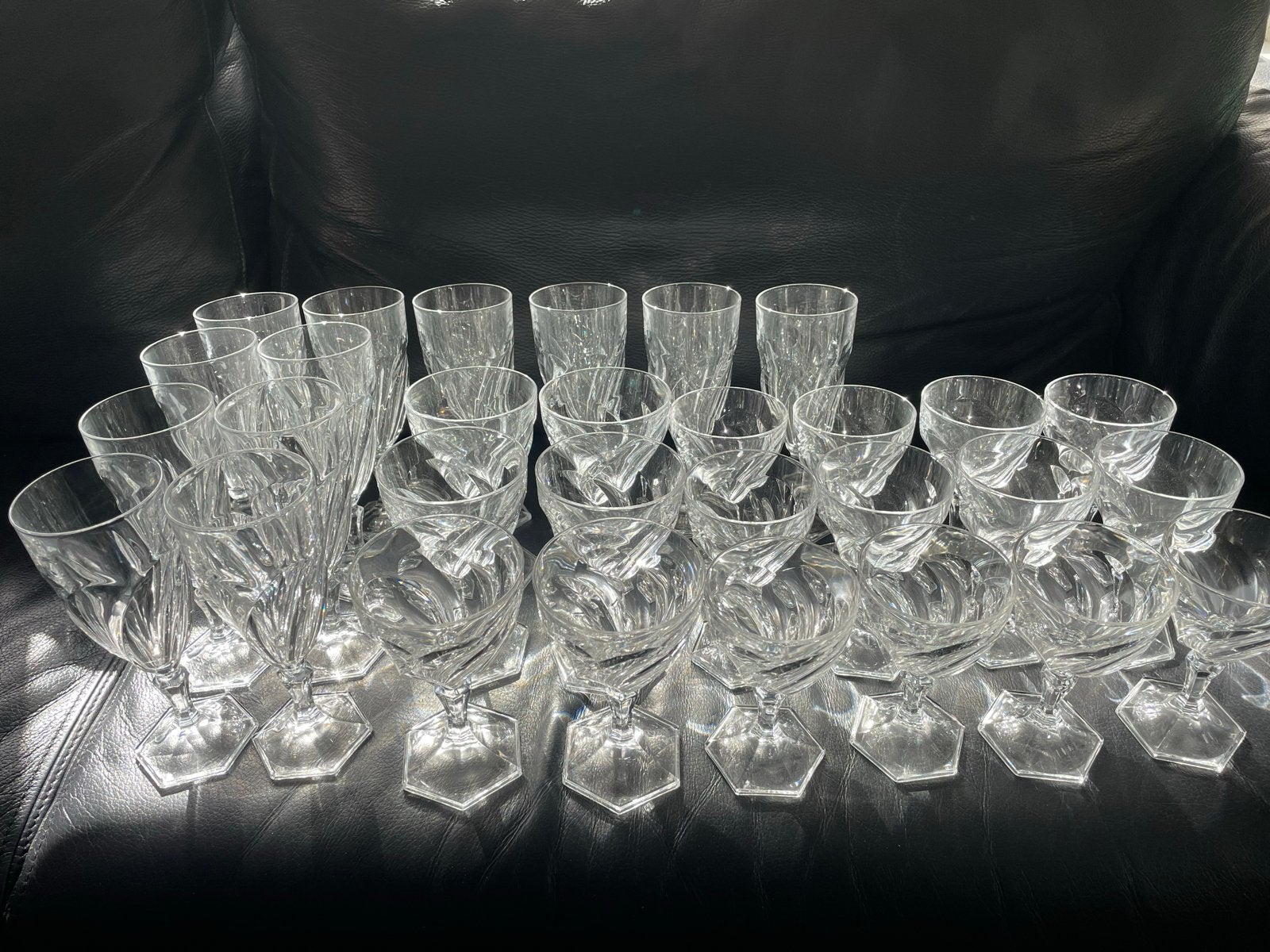 Prachtige kristallen glazen set - 30 stuks, Antiek en Kunst, Ophalen