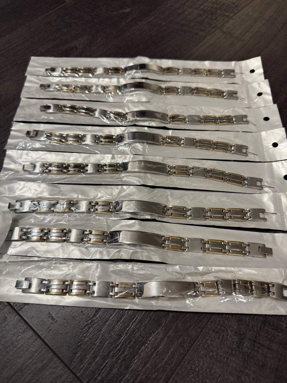 Partij 8 stuks stalen armbanden A3/5, Verzenden, Nieuw, Zilver, Staal