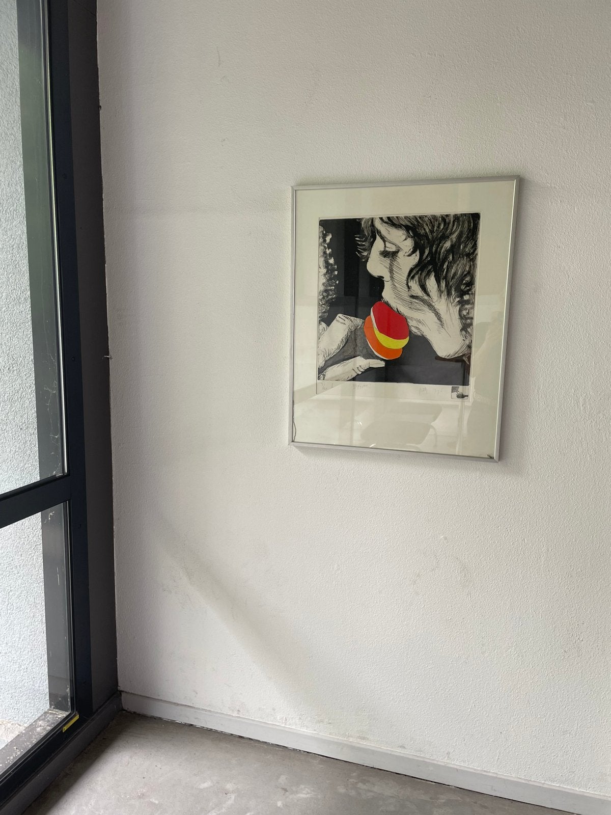 Schilderij Kunst ets 1976 de ijspijper van frits van leeuwen, Ophalen