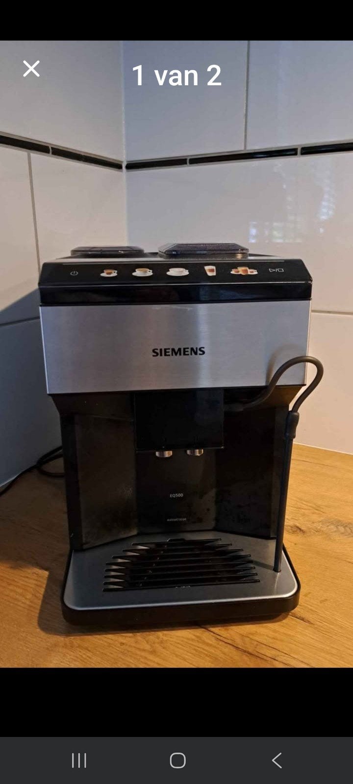 Foto 2 van Siemens koffiemachine - half jaar oud, zo goed als nieuw