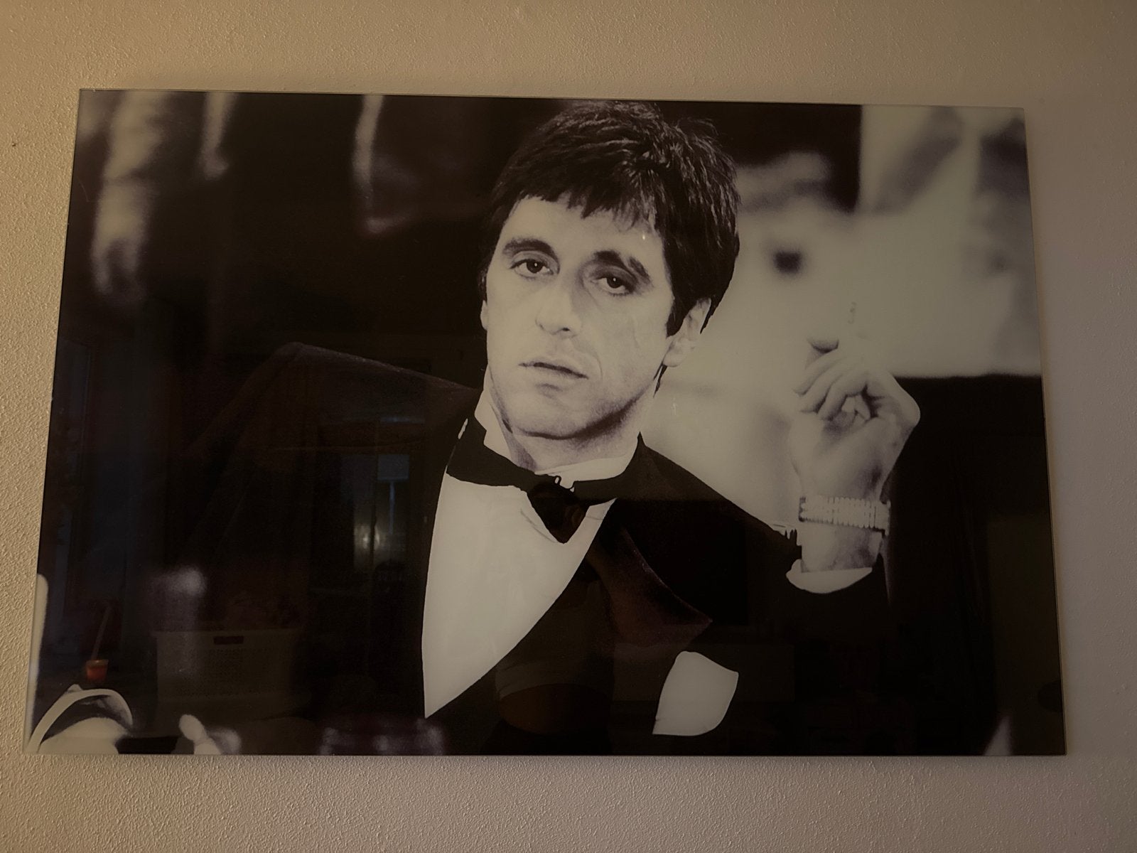 Groot glazen schilderij Al Pacino Scarface, Huis en Inrichting, Woonaccessoires | Schilderijen, Tekeningen en Foto's, Ophalen