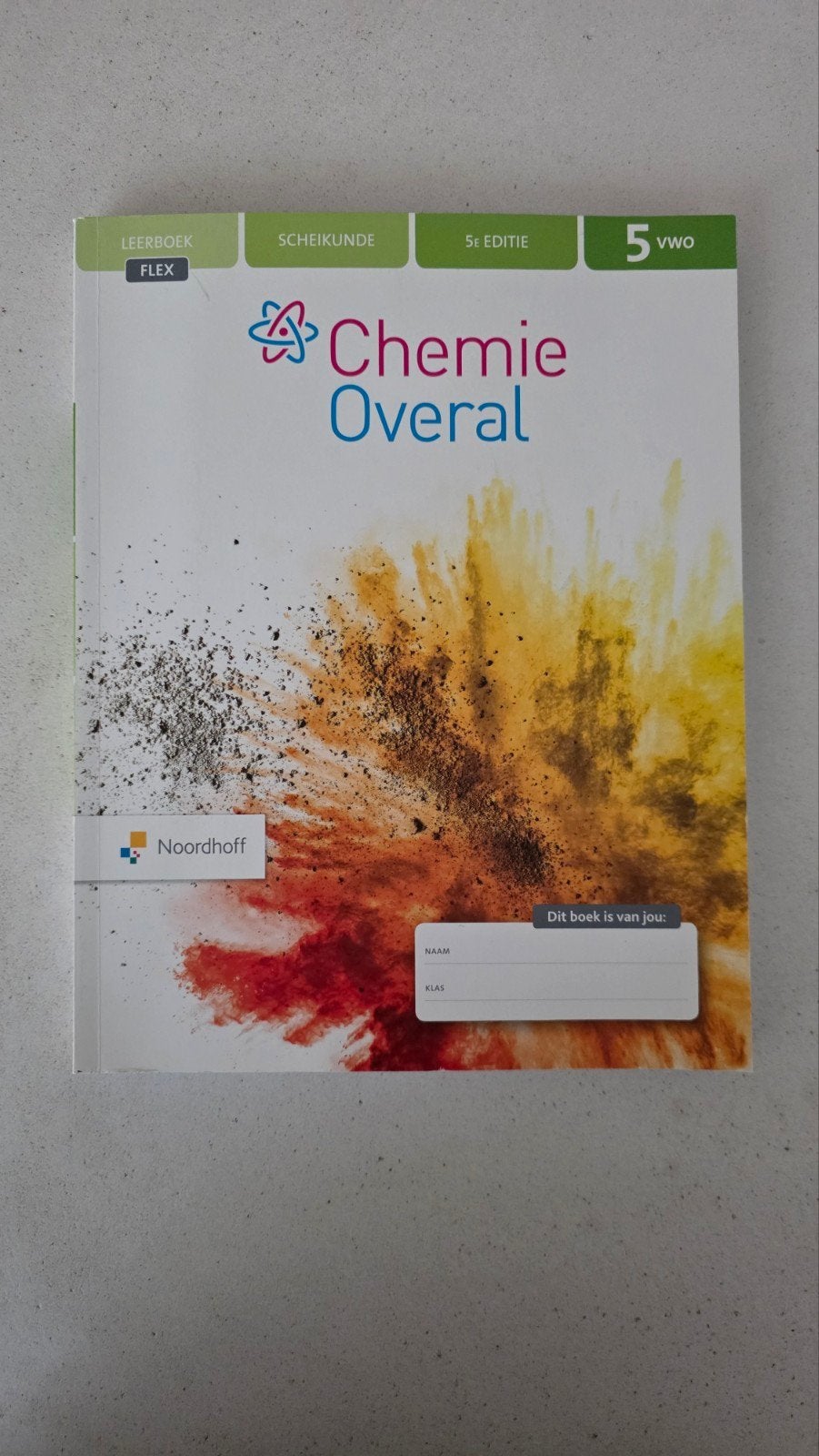 Chemie Overal 5 VWO Scheikunde Leerboek FLEX 5e editie, Noordhoff, Nieuw, Ophalen of Verzenden, WO