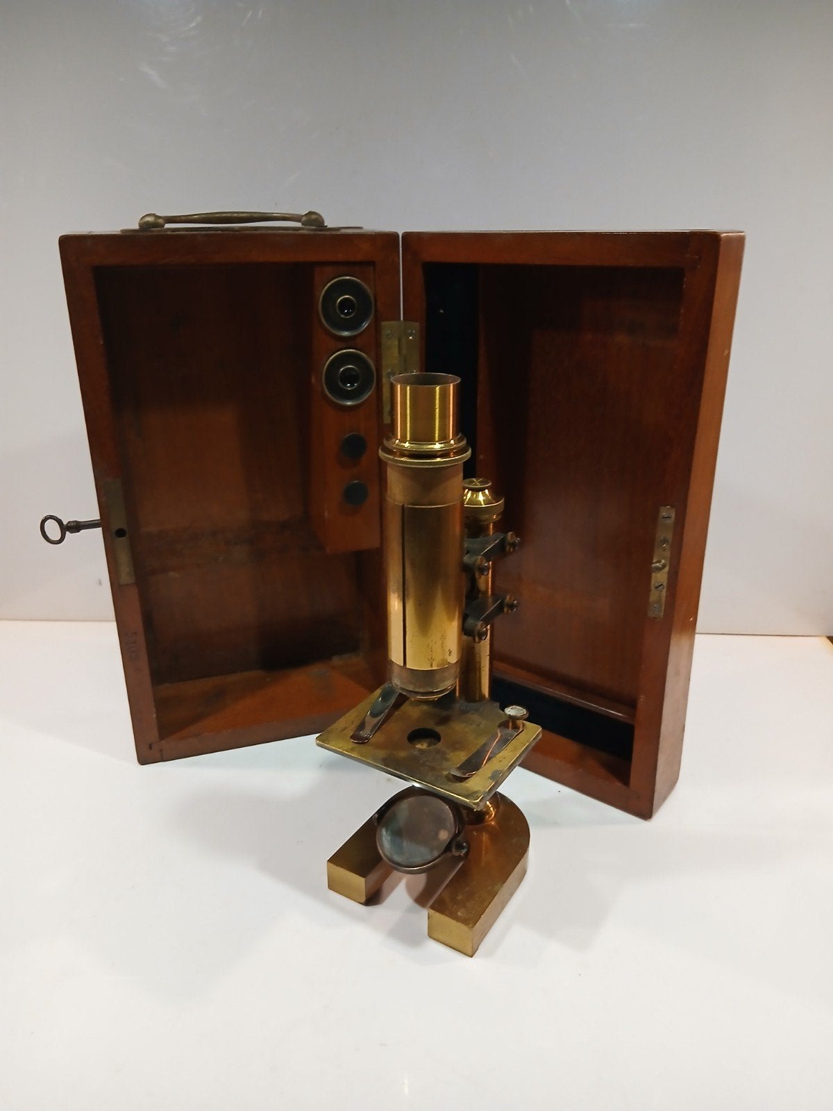 Antieke E.Leitz Wetzlar  Microscoop 1880-1900, Antiek en Kunst, Ophalen of Verzenden