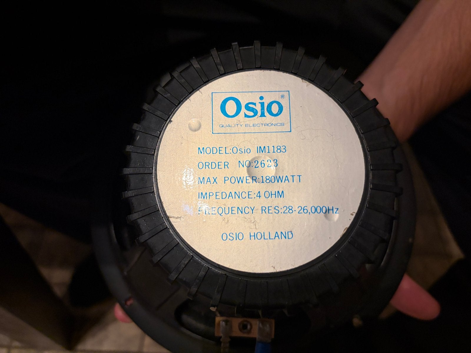 Osio IM1183 Speaker - 180 Watt, 4 Ohm, Gebruikt, Overige typen, Ophalen, 150 watt of meer