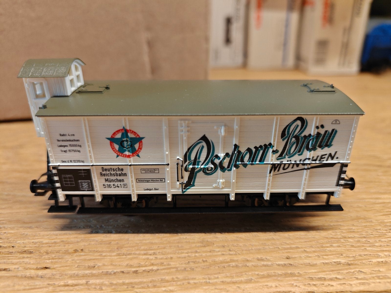 Märklin H0 Bierwagen Pschorr-Bräu München uit set 46097, Wisselstroom, Wagon, Ophalen of Verzenden, Zo goed als nieuw