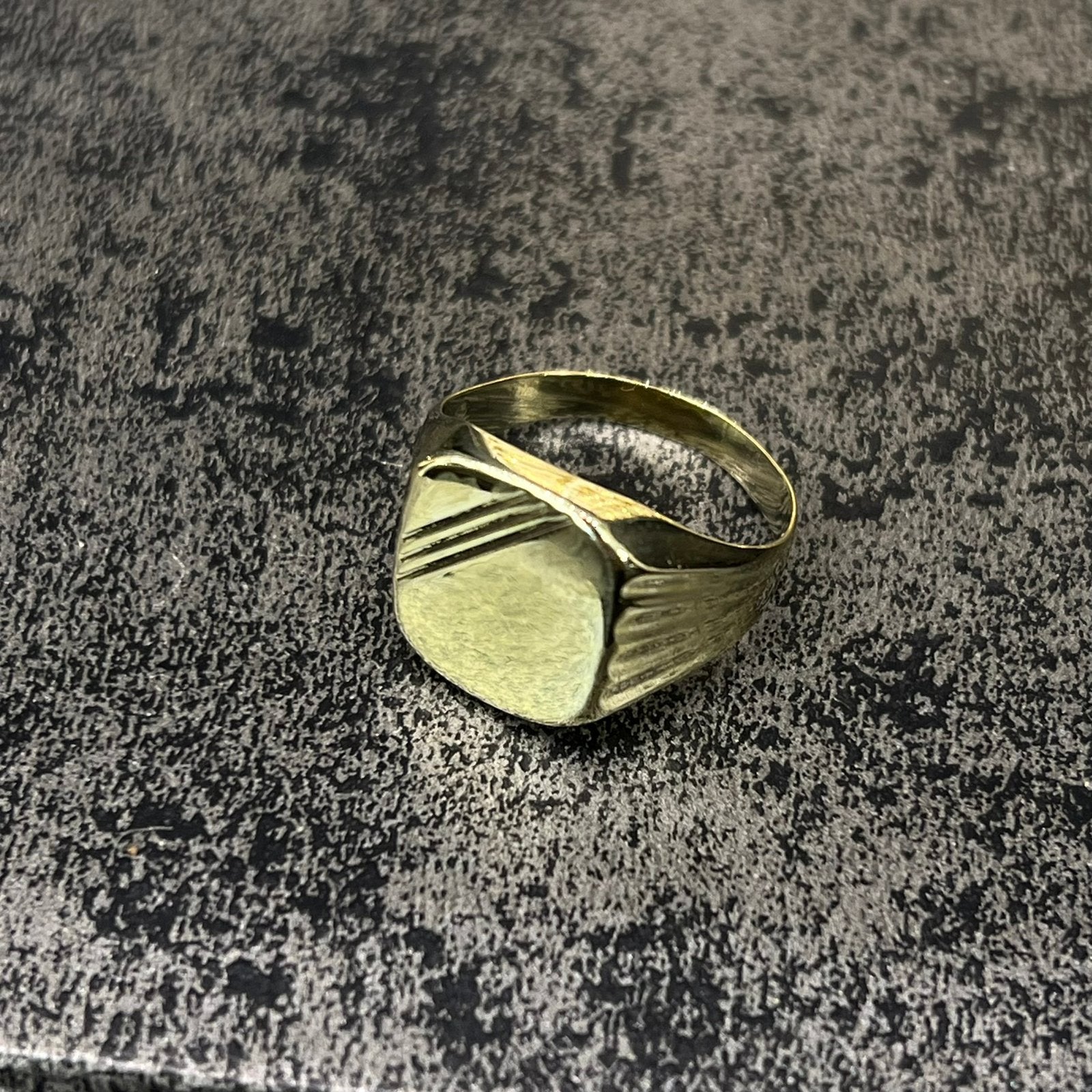 14 karaat gouden zegelring ring, Ophalen of Verzenden, Zo goed als nieuw, Goud, Heer