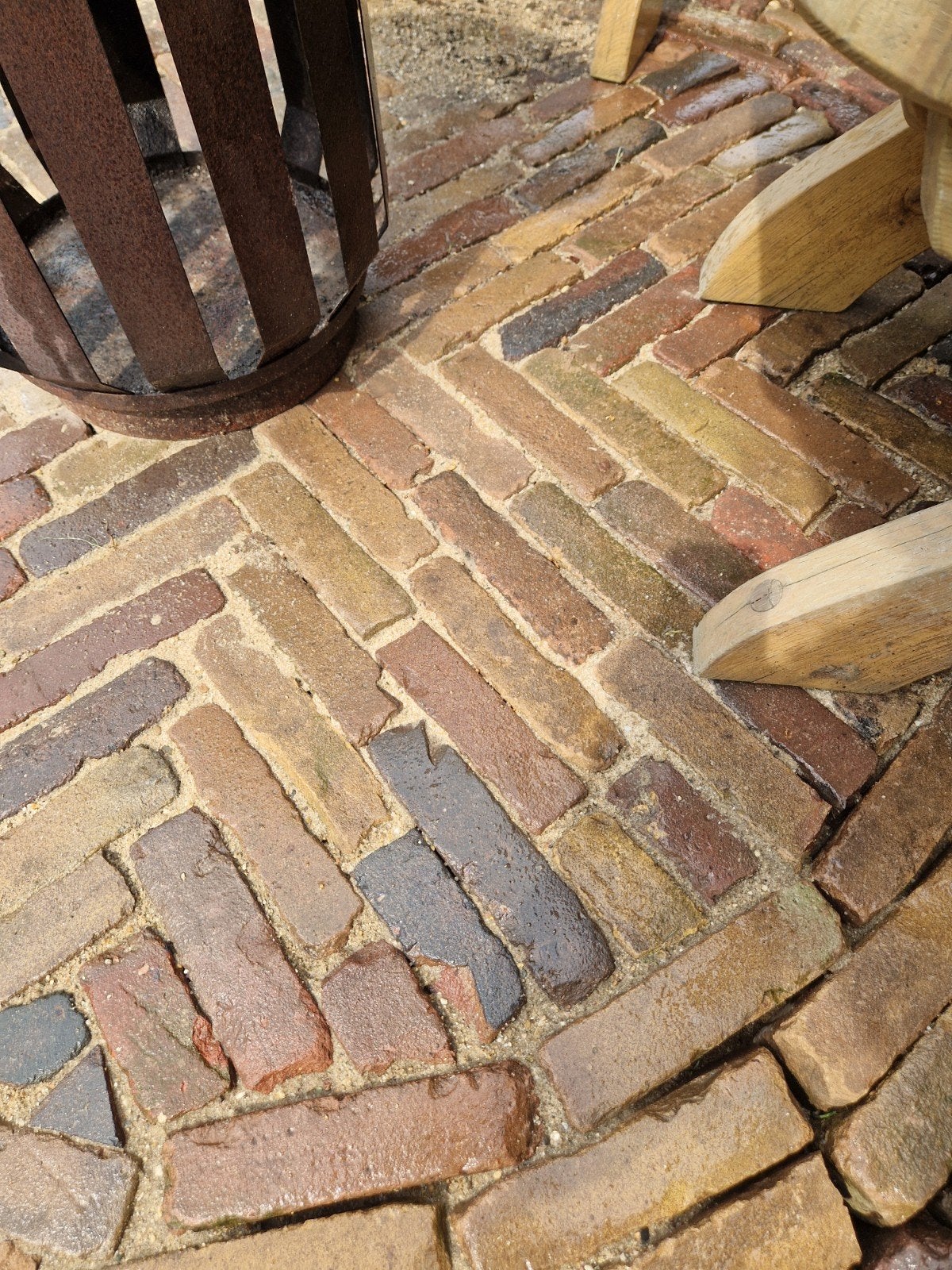 Oude gebakken waaltjes 5 m2, Ophalen, Gebruikt, Hardsteen, Minder dan 20 cm