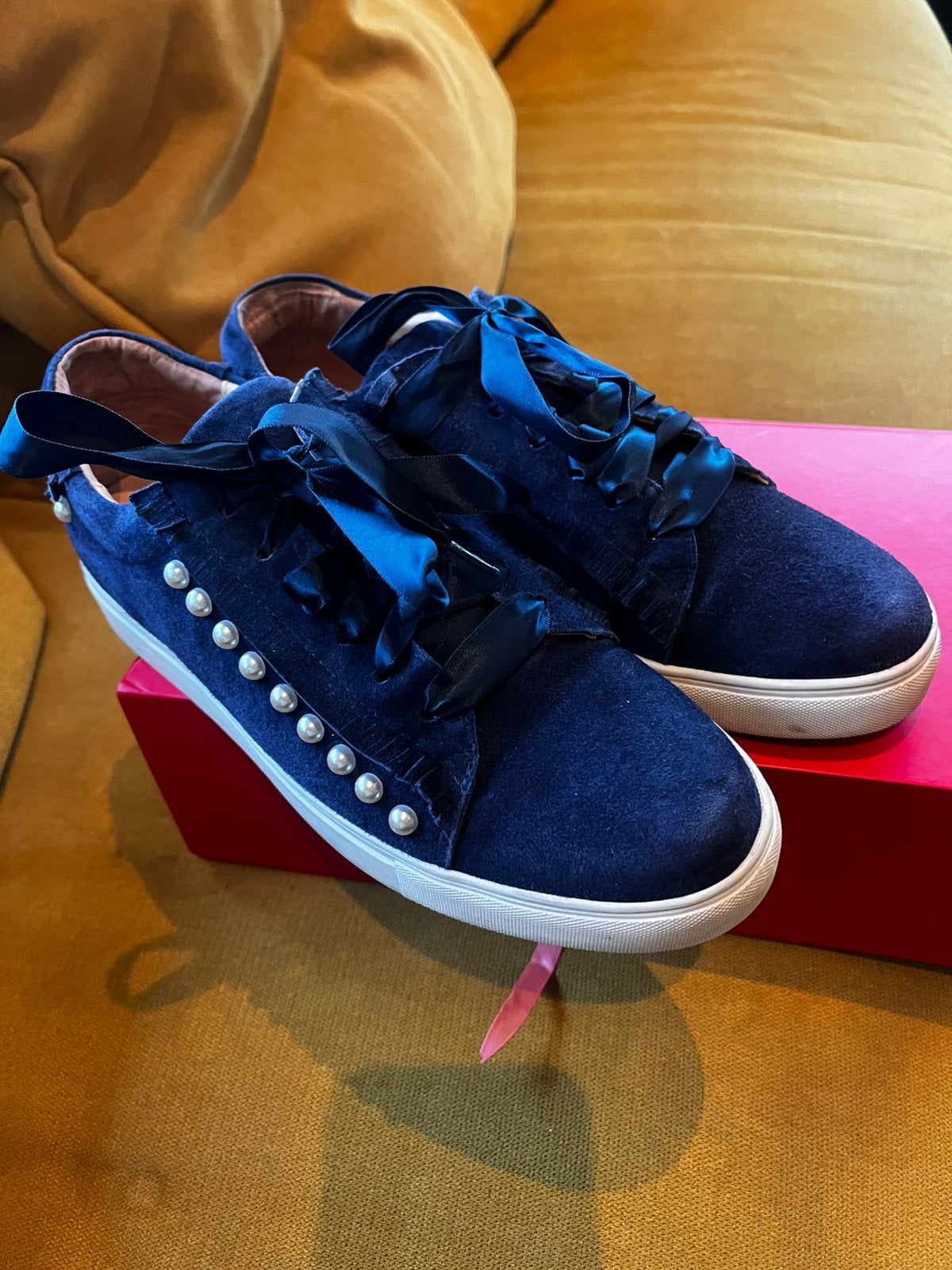 Si sneakers, maat 39 donkerblauw suede, Kleding | Dames, Blauw, Ophalen of Verzenden, Sneakers of Gympen, Zo goed als nieuw