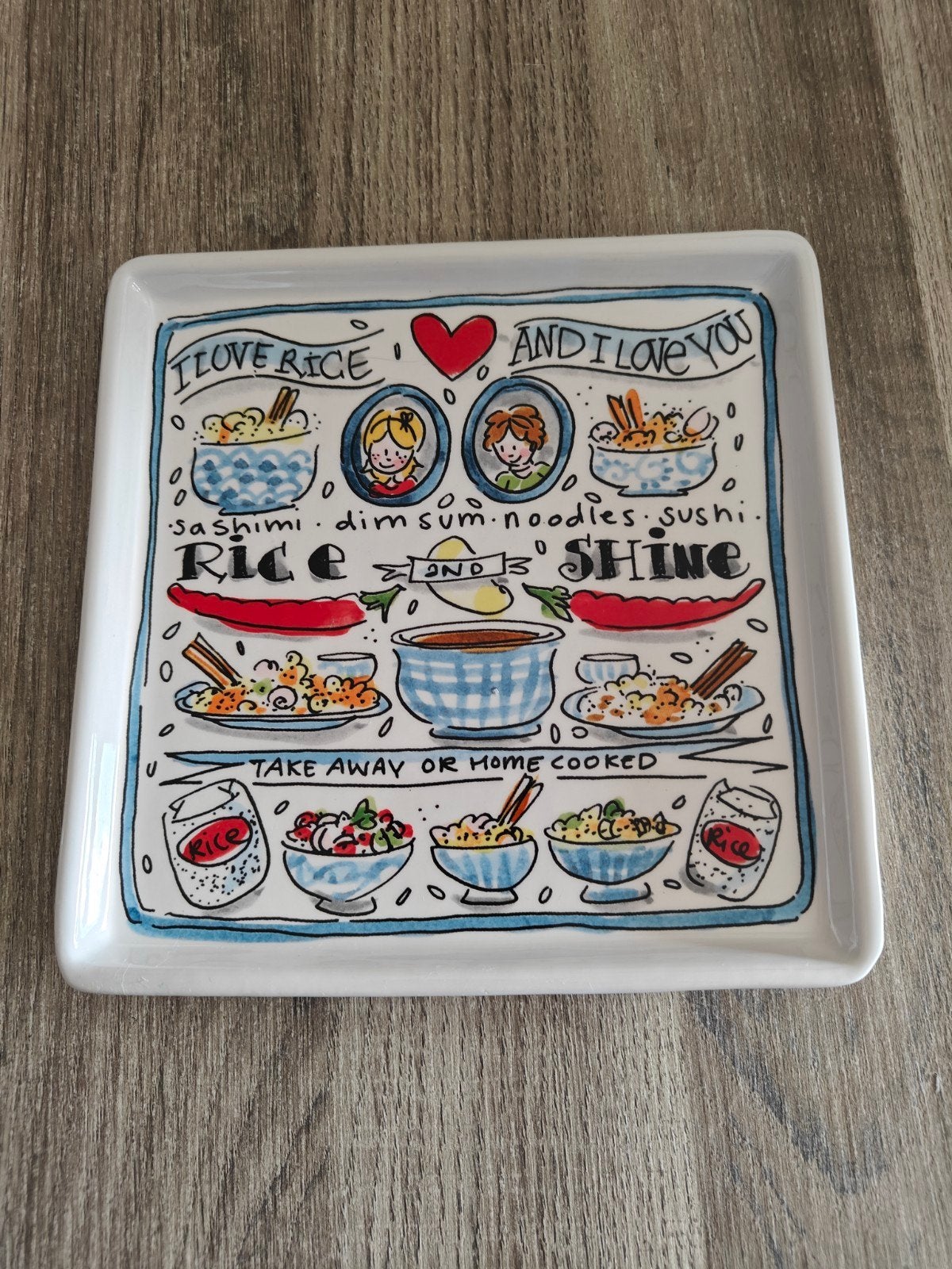 Blond Amsterdam Asia Vierkant Bord 15x15cm, Huis en Inrichting, Keuken | Servies, Nieuw, Ophalen of Verzenden, Bord(en), Modern
