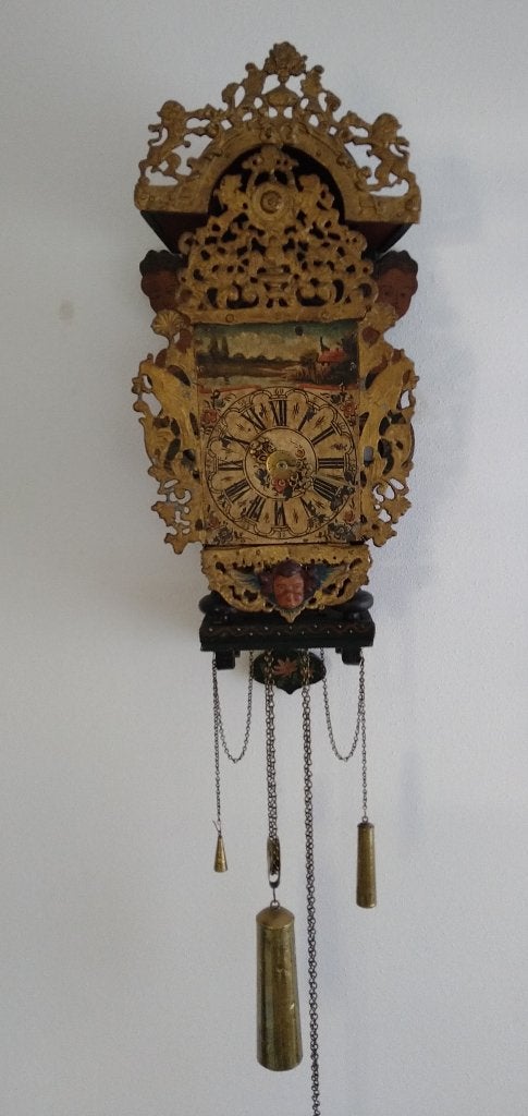 antieke Friese stoelklok, Antiek en Kunst, Ophalen