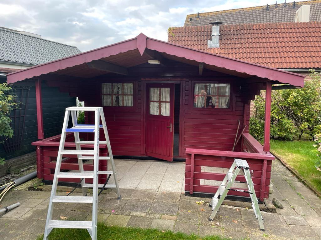 Gezellig Chalet met Veranda - Ideaal voor Tuin of Camping, Ophalen, Gebruikt