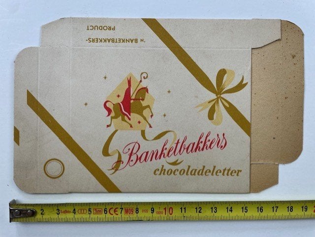 sinterklaas chocoladeletter kartonnen doosje 1930, Ophalen of Verzenden