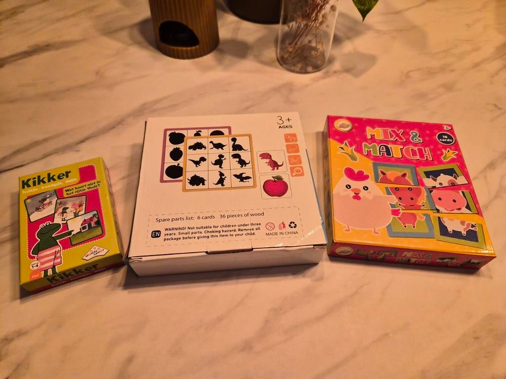 Drie Leuke Kinderspellen, Hobby en Vrije tijd, Een of twee spelers, Ophalen of Verzenden, Gebruikt, Identity Games