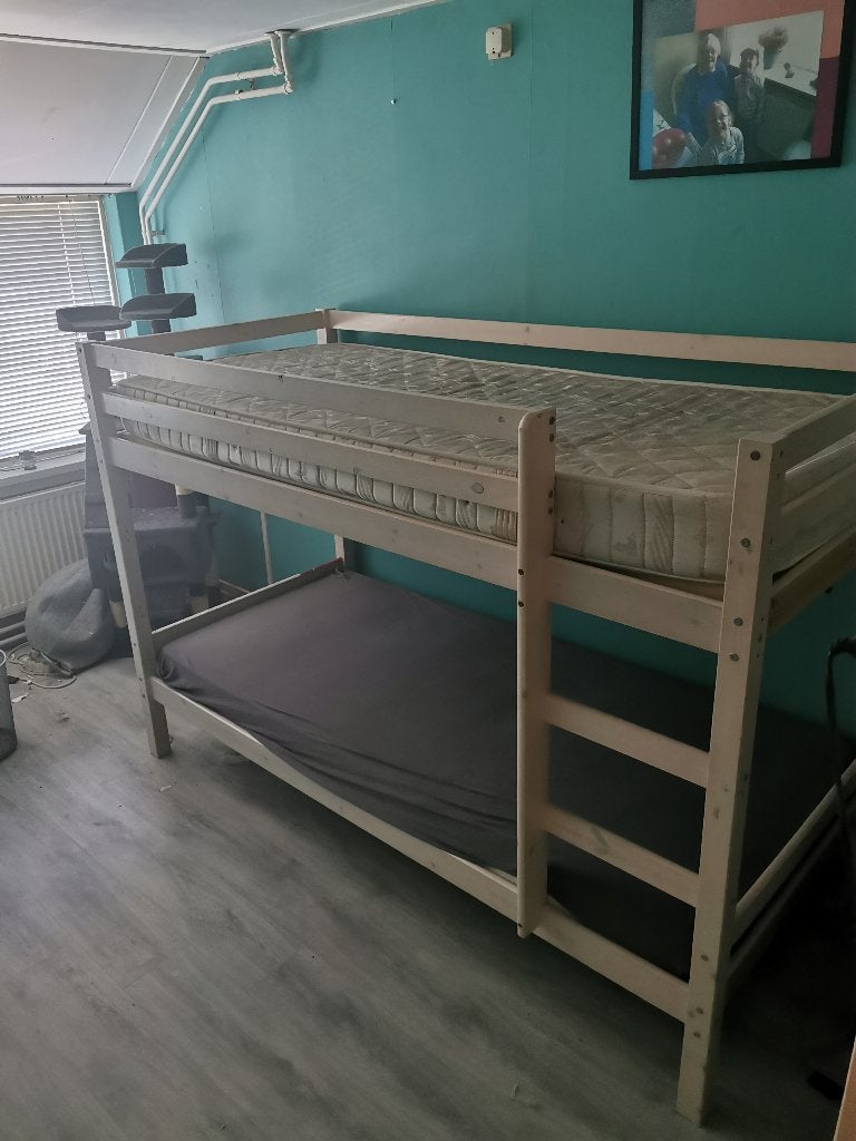 Mooi en stevig stapelbed., Ophalen, Gebruikt, 90 cm, 160 tot 180 cm