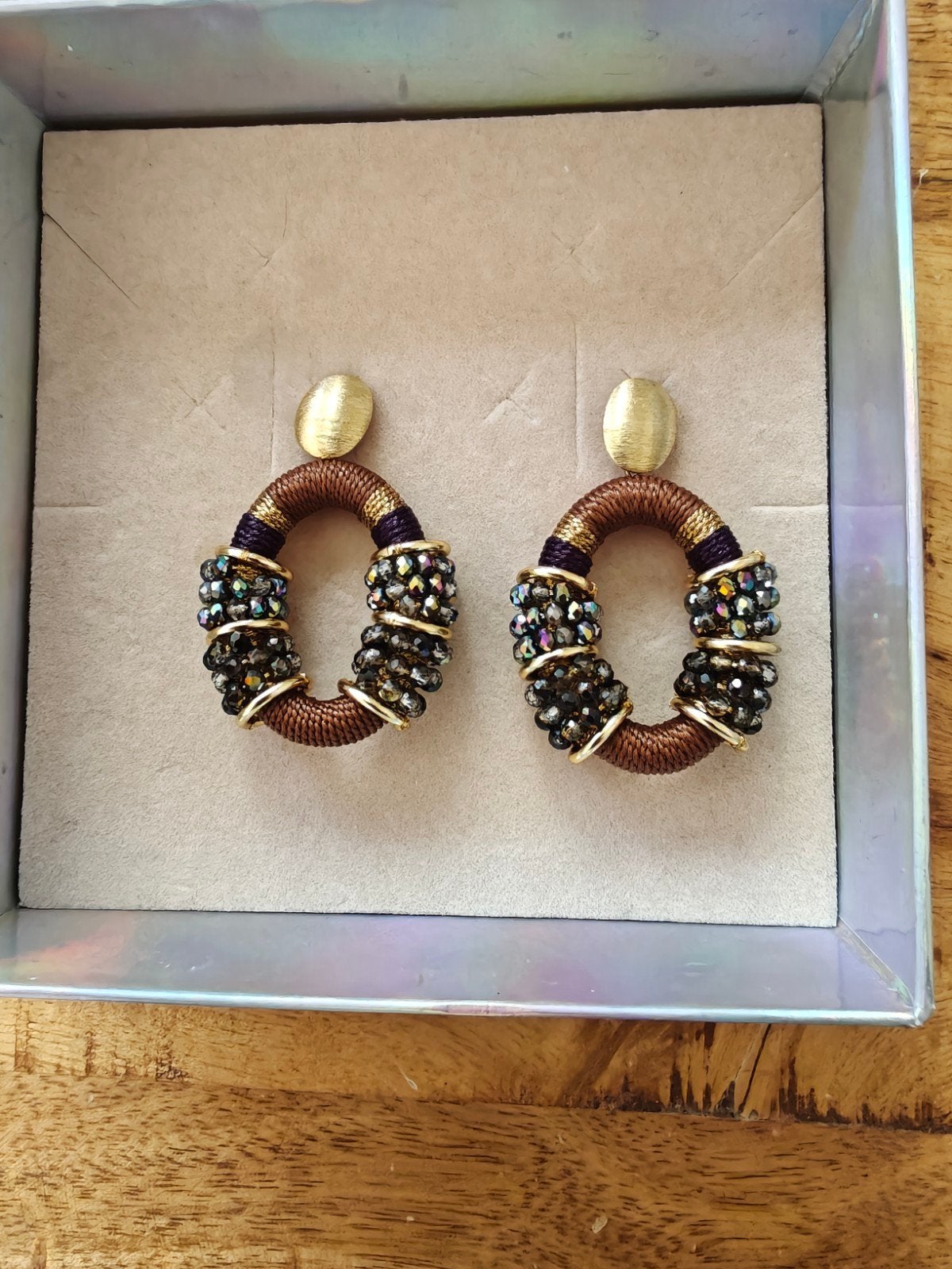 lott Gioielli oorbellen Elle combi Deluxe, Sieraden, Tassen en Uiterlijk, Verzenden, Nieuw, Bruin, Goud
