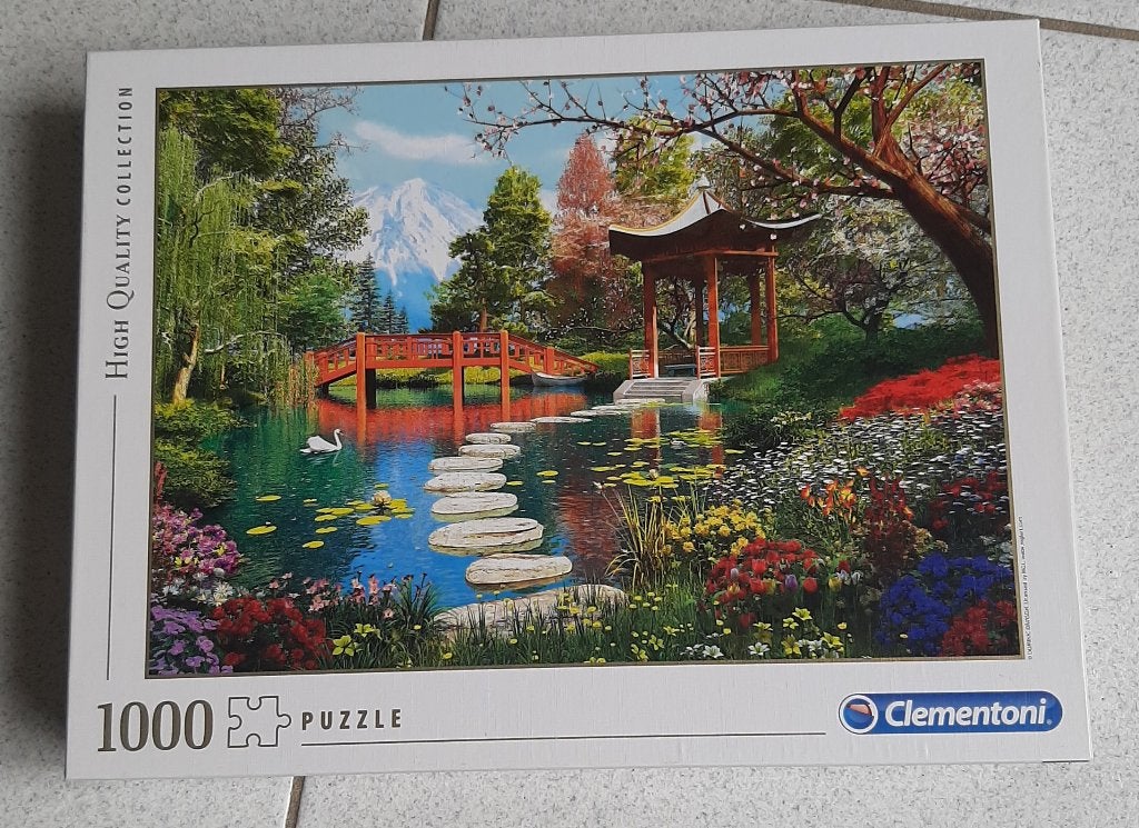 Clementoni legpuzzel Japanse tuin 1000 stukjes, Hobby en Vrije tijd, Ophalen, 500 t/m 1500 stukjes, Zo goed als nieuw, Legpuzzel