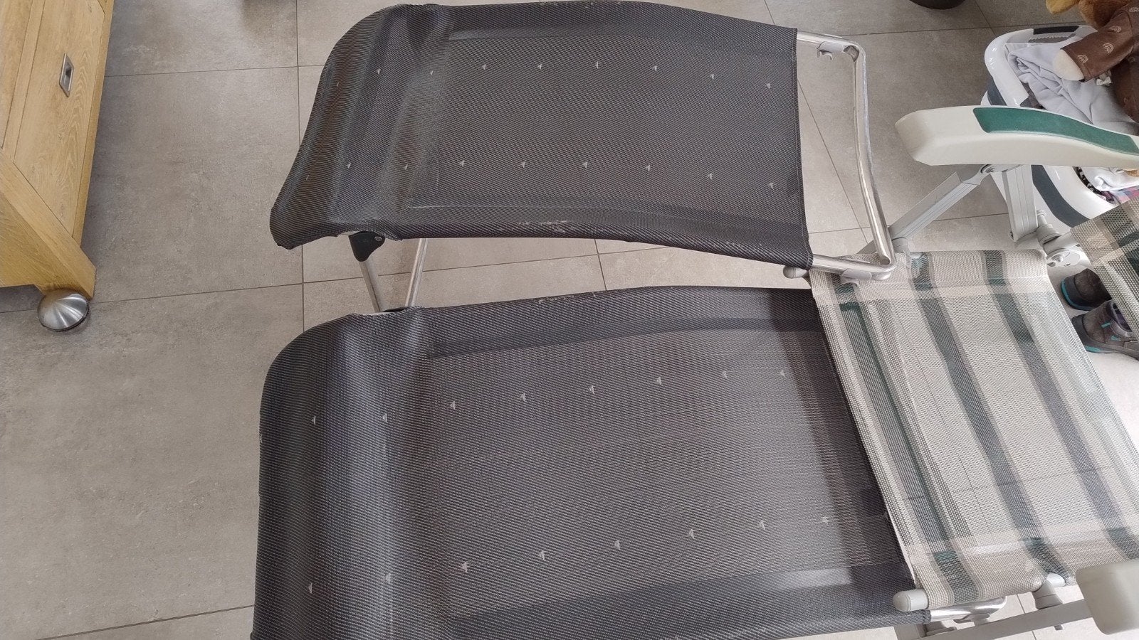 Crespo - Voetenbank - R/215 - Donker grijs, Ophalen, Campingmeubel-accessoire