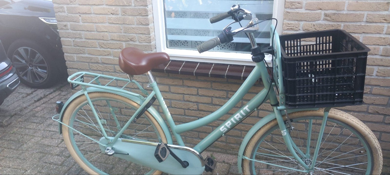 Spirit fiets met 3 versnellingen en mandje, Terugtraprem, 53 tot 56 cm, Versnellingen, Zo goed als nieuw