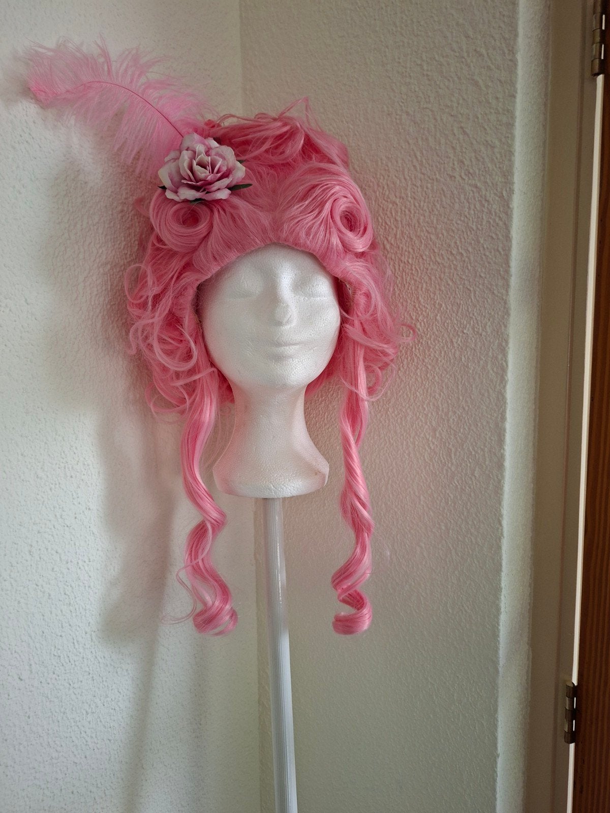 Roze pruik voor Elfia of Castlefest - Goede kwaliteit, Ophalen of Verzenden, Gebruikt, Accessoires